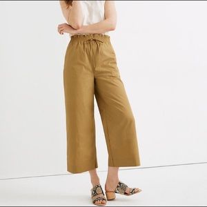 Madewell Poplin Smocked Huston Pull On Pants